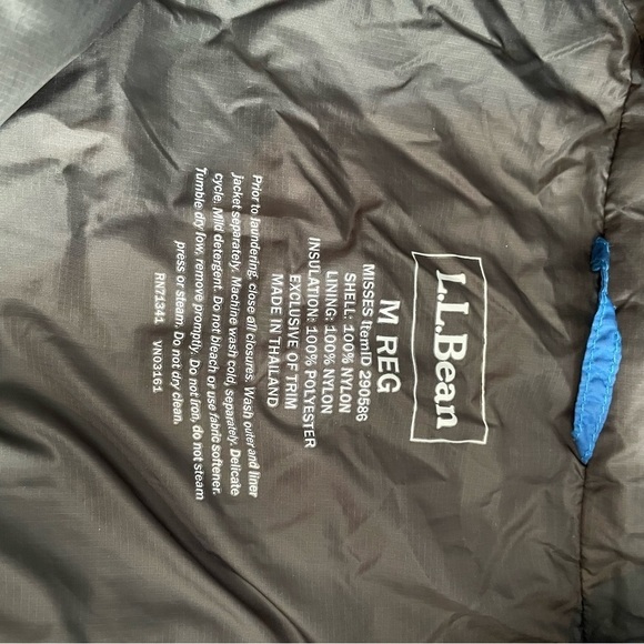 LL Bean Challenger 3 in 1 Waterproof Winter Jacket Ski Blue Primaloft Medium - Picture 10 of 11